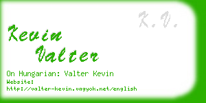 kevin valter business card